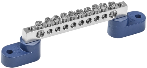 Шина N ''ноль'' на двух угловых изоляторе Ni ШНИ-6х9-10-У2-С