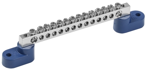 Шина N ''ноль'' на двух угловых изоляторе Ni ШНИ-6х9-14-У2-С