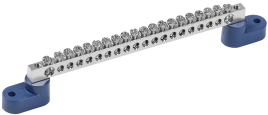 Шина N ''ноль'' на двух угловых изоляторе Ni ШНИ-6х9-20-У2-С