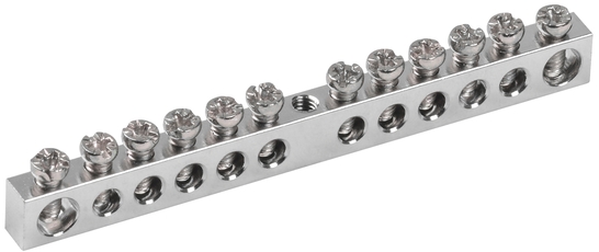 Шина PEN ''земля-ноль'' 6х9мм 12/1 Ni (12групп/крепеж по центру)