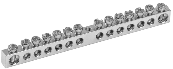 Шина PEN ''земля-ноль'' 6х9мм 14/1 Ni (14групп/крепеж по центру)