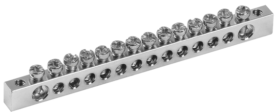 Шина PEN ''земля-ноль'' 6х9мм 14/2 Ni (14групп/крепеж по краям)