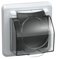 РСбш10-3-ВБ Розетка 1-ая з/к з/ш кр. 16А IP44 ВЕГА белый