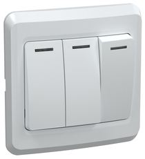 ВС10-3-0-ВБ Выключатель 3 кл. 10А ВЕГА белый