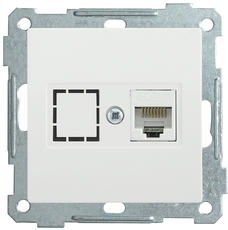 РK11-1-Б Розетка компьютерная RJ45 Cat6 BOLERO белая