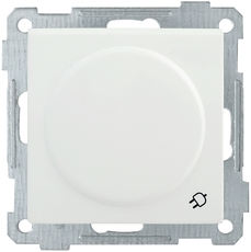 РС16-1-0-Б Розетка с заземляющим контактом с защитной шторкой и крышкой 16А BOLERO белая