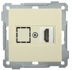 РHDMI-0-Б Розетка HDMI BOLERO кремовый