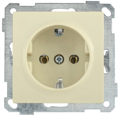 РС11-1-0-Б Розетка с заземляющим контактом 16А BOLERO кремовый