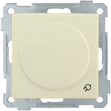 РС16-1-0-Б Розетка с заземляющим контактом с защитной шторкой и крышкой 16А BOLERO кремовый