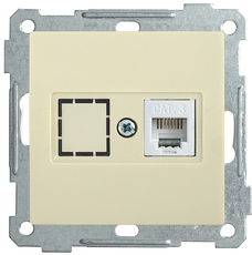 РТ12-1-Б Розетка телефонная RJ12 BOLERO кремовый