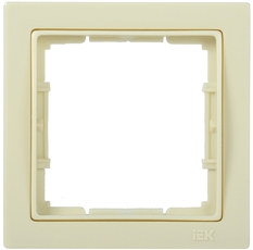 РУ-1-БК Рамка одноместная квадратная BOLERO Q1 кремовый