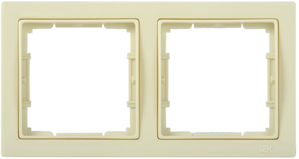 РУ-2-БК Рамка двухместная квадратная BOLERO Q1 кремовый