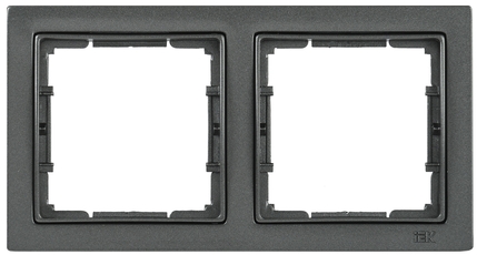 РУ-2-БА Рамка двухместная квадратная BOLERO Q1 антрацит