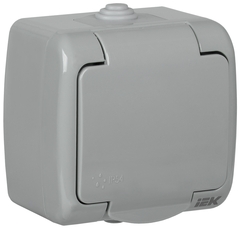 AQUATIC Розетка 1-ая с з/к откр. уст. 16А IP54 РСш12-2-А