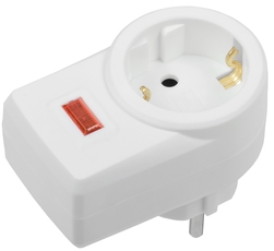 Сетевой фильтр СФ-01К 1 место 2P+PE 16А белый