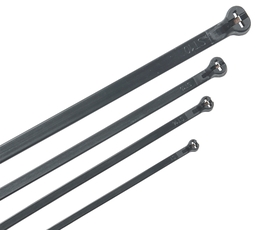 Хомут Хку 3.6х140мм со стальным замком черный (100шт)