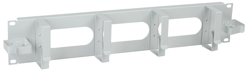 Органайзер кабельный2U 2 боковых горизонт. и 4 вертик. кольца серый