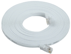 Шнур коммутационный ITK плоский кат.6 UTP 7м белый