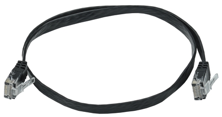 Шнур коммутационный ITK плоский кат.6 UTP 0,5м чёрный