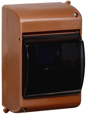 Бокс с прозрачной крышкой КМПн 2/4 для 4-х автоматических выключателей (Дуб)