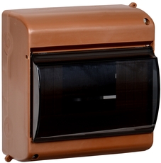 Бокс с прозрачной крышкой КМПн 2/6 для 6-х автоматических выключателей (Дуб)