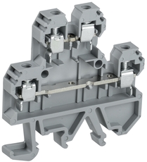 Клемма винтовая КВИ-4-2L двухуровневая 4мм2 серая
