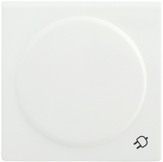 Накладка розетка с заземляющим контактом с крышкой BOLERO белый