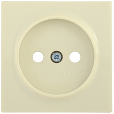 Накладка розетка без заземляющего контакта BOLERO кремовый