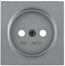 Накладка розетка без заземляющего контакта BOLERO антрацит