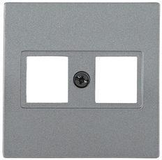 Накладка 2-ая компьютерная RJ45 Cat5e BOLERO антрацит