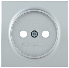 Накладка розетка без заземляющего контакта BOLERO серебряный