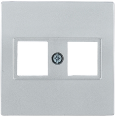 Накладка 2-ая компьютерная RJ45 Cat5e BOLERO серебряный