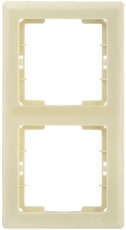Рамка двухместная вертикальная BOLERO кремовый