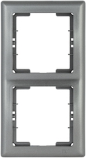 Рамка 2 местная вертикальная BOLERO антрацит