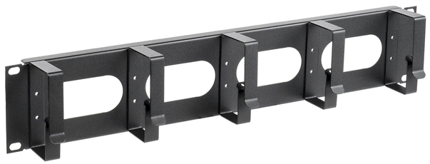 Органайзер кабельный19дюйм 2U 5 колец черный