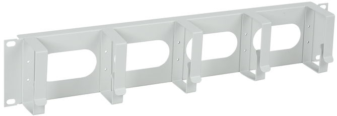 Органайзер кабельный19дюйм 2U 5 колец серый