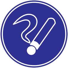 Знак Ф180мм Курить здесь