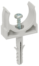 Крепеж для трубы 16мм с дюбелем CT