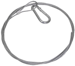 Трос стальной с карабином 1м