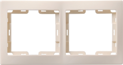 КВАРТА Рамка горизонтальная бежевая 2 поста