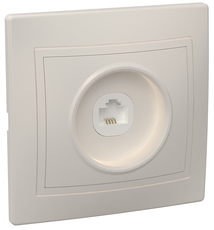 КВАРТА Розетка телефонная бежевая