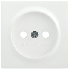Накладка розетка без заземляющего контакта BOLERO белый