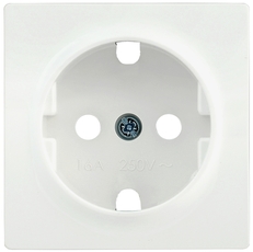Накладка розетка с заземляющим контактом BOLERO белый