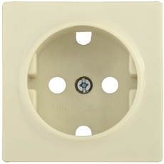 Накладка розетка с заземляющим контактом BOLERO кремовый