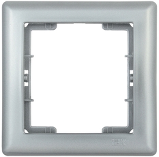 Рамка одноместная BOLERO серебряный