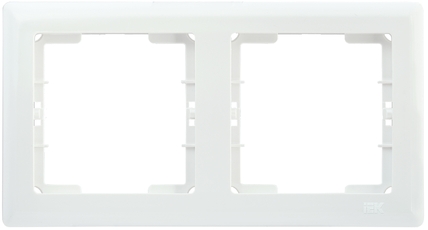 Рамка 2 местная горизонтальная BOLERO белый
