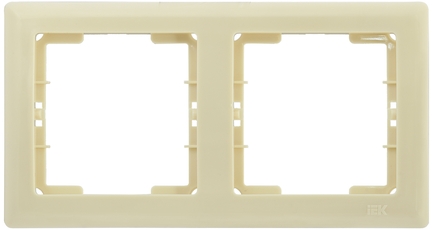 Рамка двухместная горизонтальная BOLERO кремовый