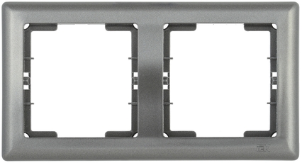 Рамка двухместная горизонтальная BOLERO антрацит