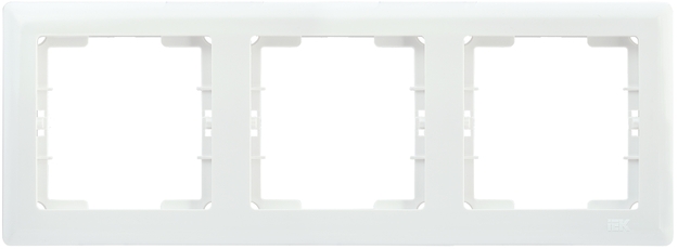 Рамка трехместная горизонтальная BOLERO белый