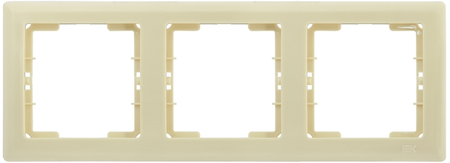 Рамка 3 местная горизонтальная BOLERO кремовый